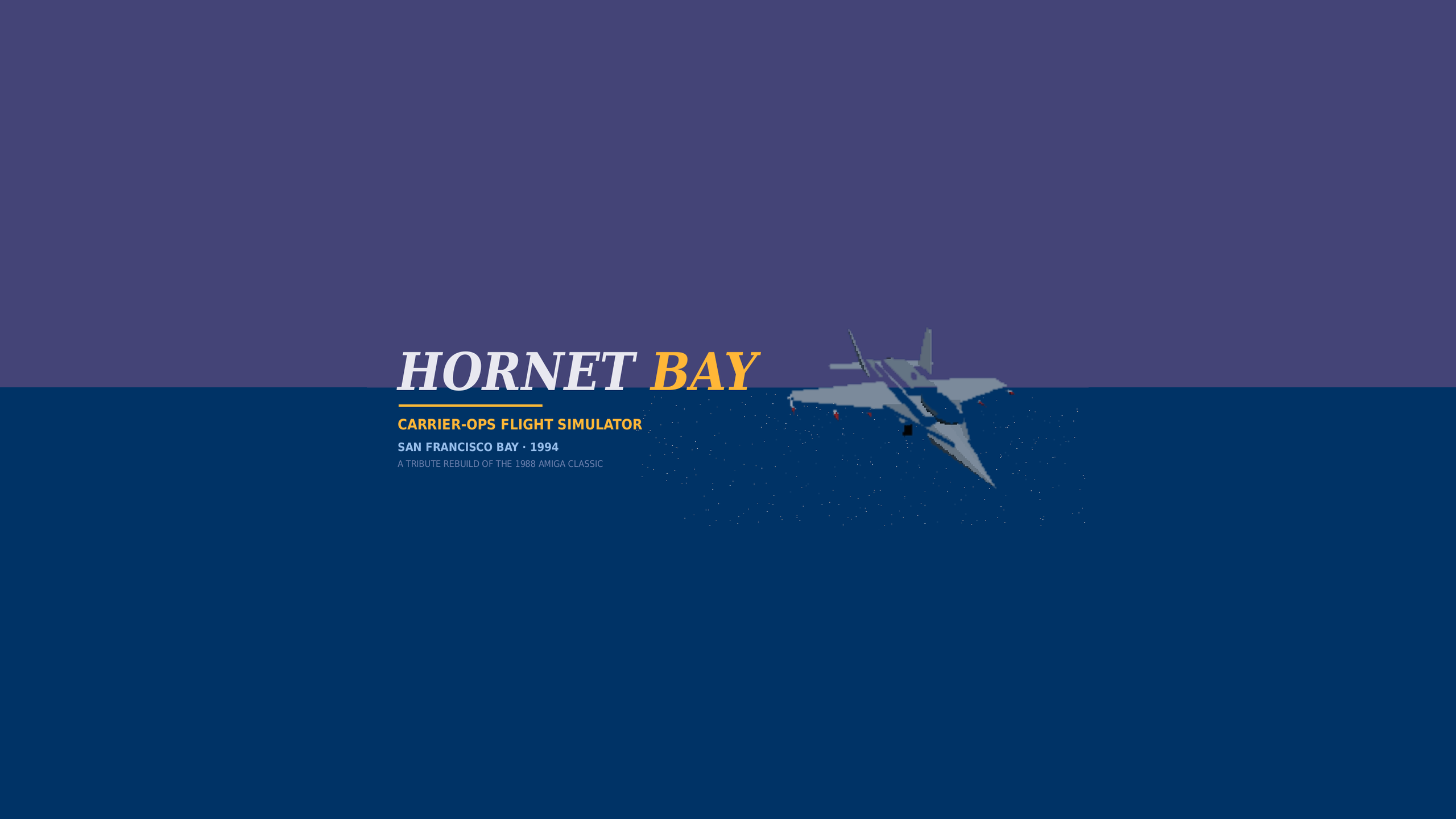 Hornet Bay YouTube banner 2560 by 1440 with safe-area composition